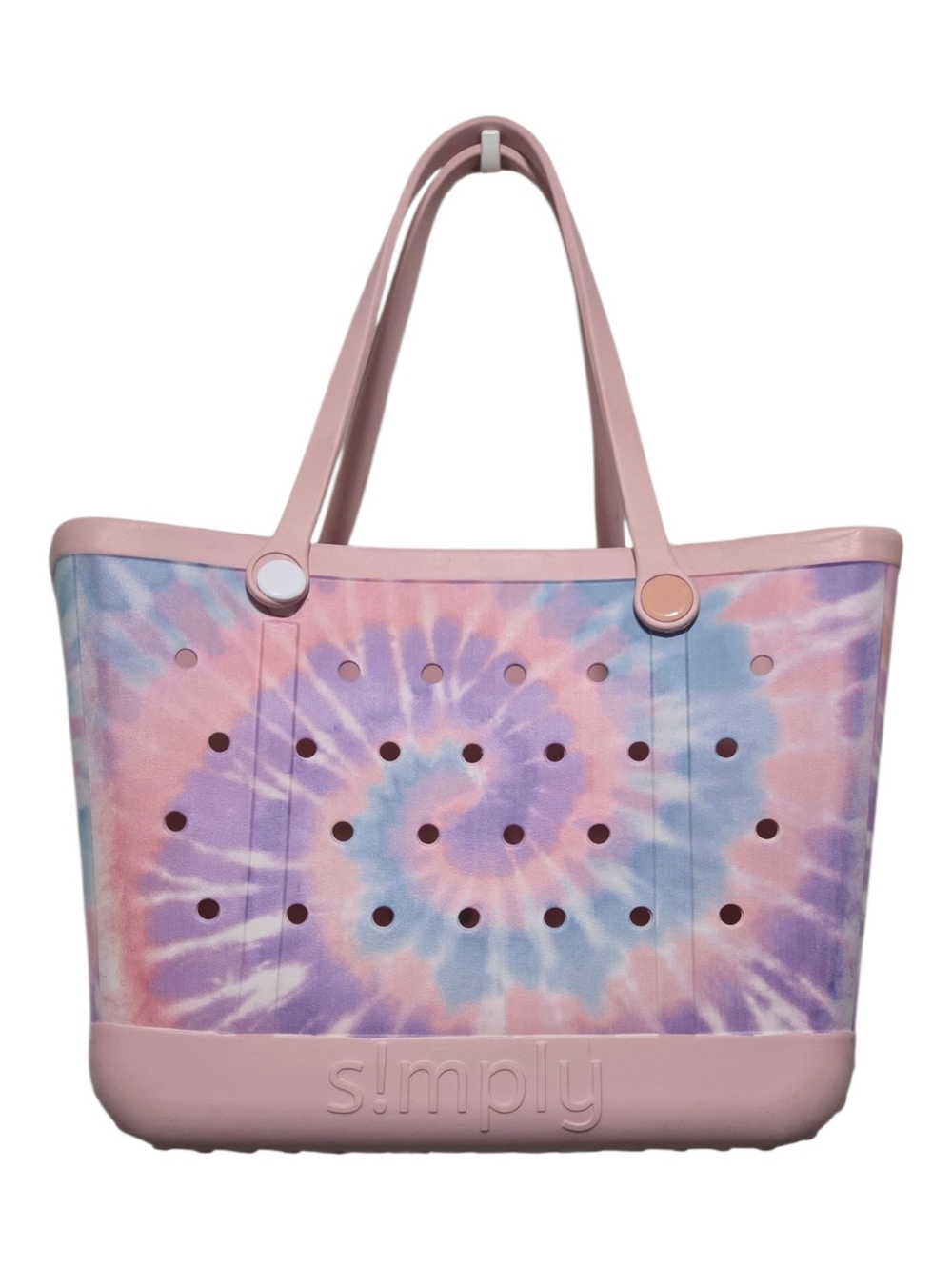 Simply Southern Pink and Purple Tie-Dye Tote